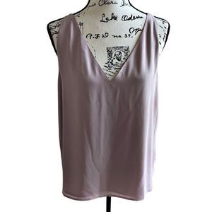 Express Women’s Mauve Sleeveless Elegant Top with Criss-Crossed Back Size L